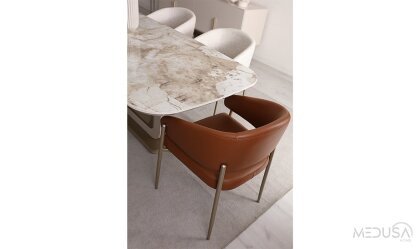 Medusa Home Mobilya - Hermes Nubuk Sandalye