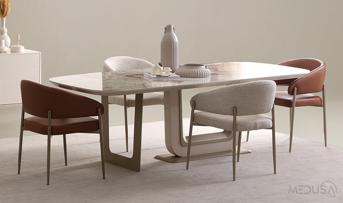 Medusa Home Mobilya - Hermes Nubuk Sandalye