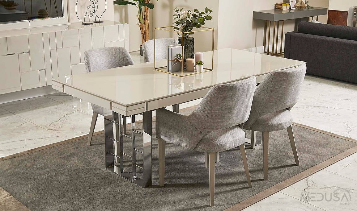Medusa Home Mobilya - Ibiza Silver Yemek Odası