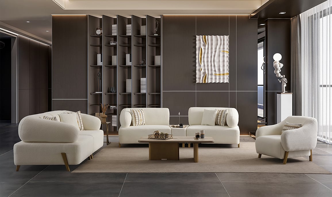 Medusa Home Mobilya - İlyora Antik Yataklı Koltuk Takımı