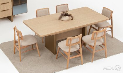 Medusa Home - İmza Meşe Yemek Masası