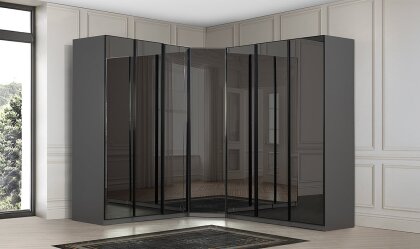 Medusa Home - Infinity Black Köşe Gardırop
