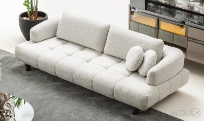 Medusa Home - Inox Üçlü Koltuk