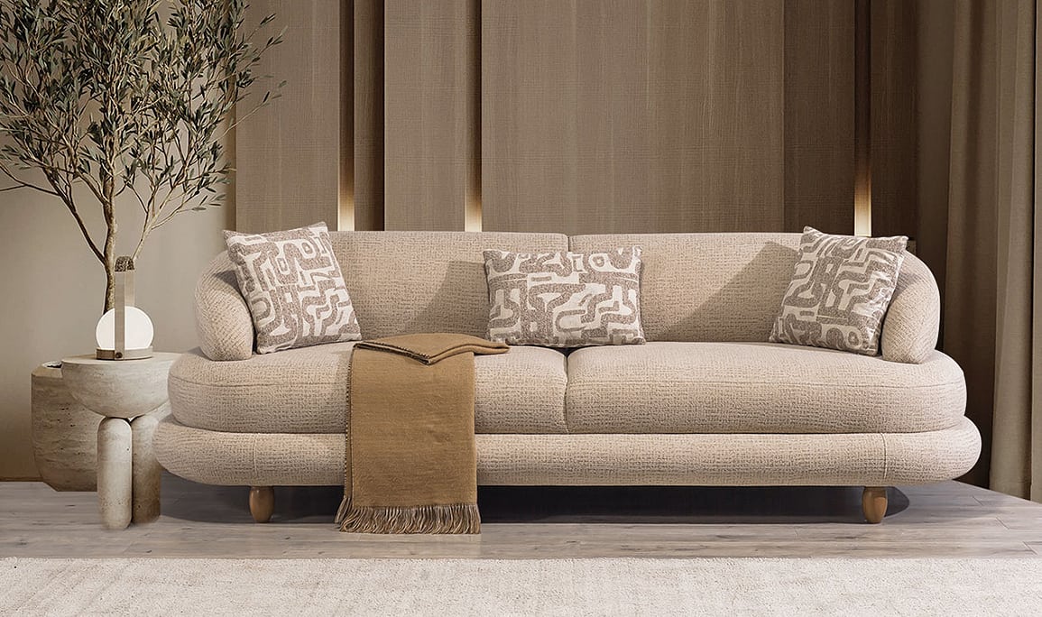 Medusa Home Mobilya - İstanbul Sandıklı Kahve Üçlü Koltuk