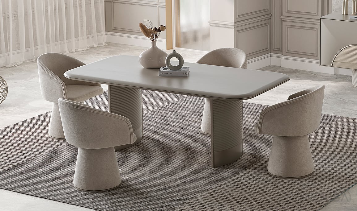 Medusa Home Mobilya - Ivory Yemek Masası