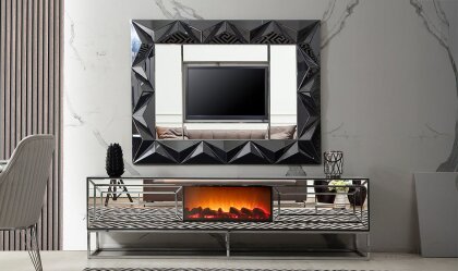 Medusa Home - Jaguar Aynalı Şömineli Tv Ünitesi