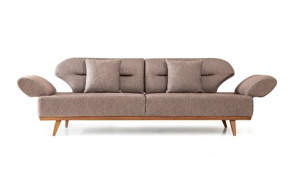 Medusa Home - Jewel Kahve Üçlü Koltuk