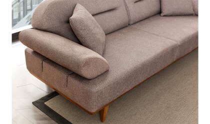 Medusa Home Mobilya - Jewel Kahve Üçlü Koltuk