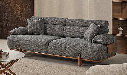 Medusa Home - Joyage Antrasit Üçlü Koltuk