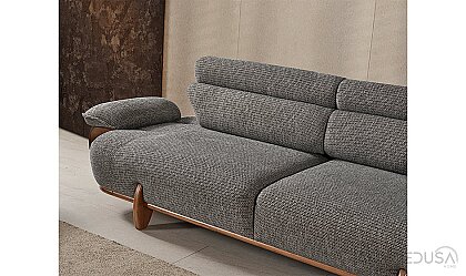 Medusa Home Mobilya - Joyage Antrasit Üçlü Koltuk