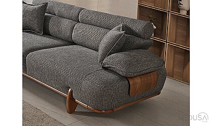 Medusa Home Mobilya - Joyage Antrasit Üçlü Koltuk