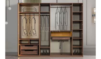 Medusa Home Mobilya - Kaplan 6 Kapılı Gardırop