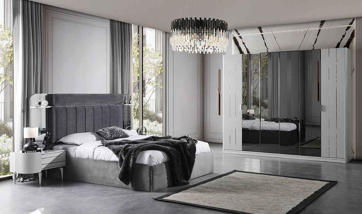 Medusa Home Mobilya - Kayra Sis Grisi Yatak Odası