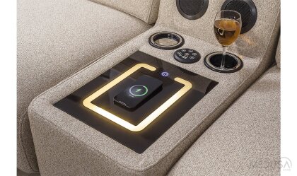 Medusa Home Mobilya - Kristal Şarjlı ve Ses Sistemli Ara Modül
