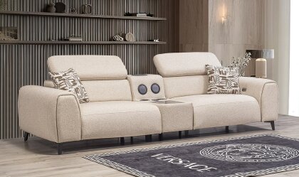 Medusa Home - Kristal Ses Sistemli ve Motorlu Dörtlü Koltuk