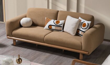Medusa Home - Lagos Bohem Kahve Üçlü Koltuk
