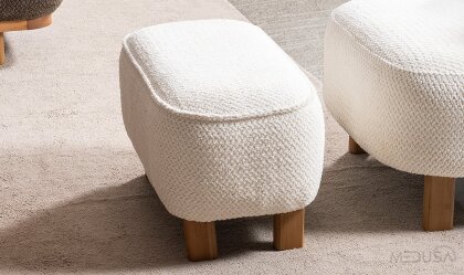 Medusa Home Mobilya - Latte Puf - Puflar & Tabureler