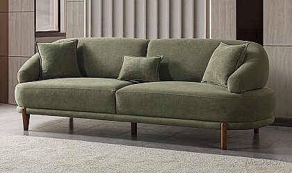 Medusa Home - Lexi Yeşil Üçlü Koltuk