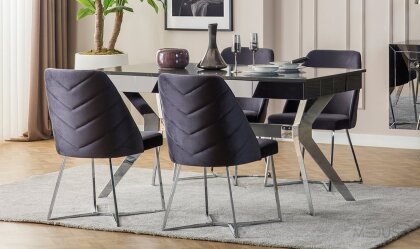 Medusa Home - Lexus Antrasit Silver Yemek Masası