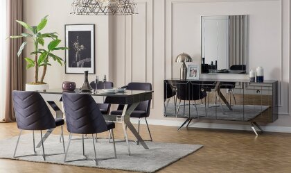 Medusa Home - Lexus Antrasit Silver Yemek Odası
