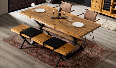 Medusa Home Mobilya - Life Ahşap Yemek Masası - Sabit Yemek Masaları