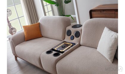 Medusa Home Mobilya - Linea Ses Sistemli Dörtlü Koltuk
