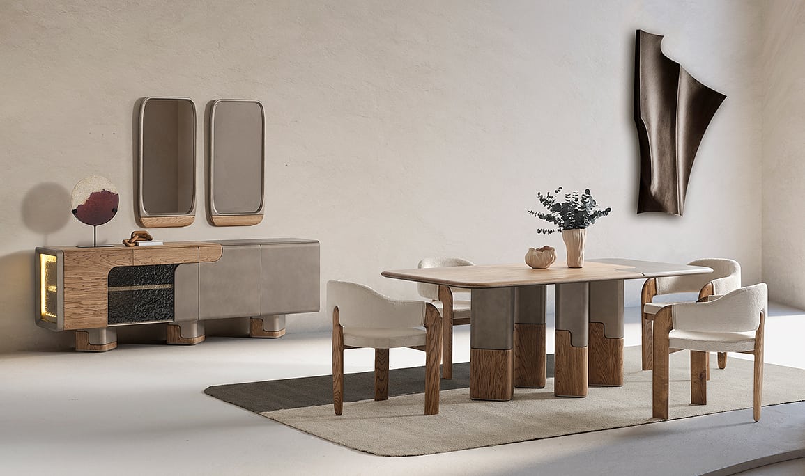 Medusa Home Mobilya - Linfa Ceviz Yemek Odası