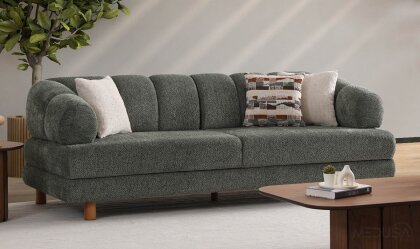 Medusa Home - Lion Bohem Sandıklı Yeşil Üçlü Koltuk