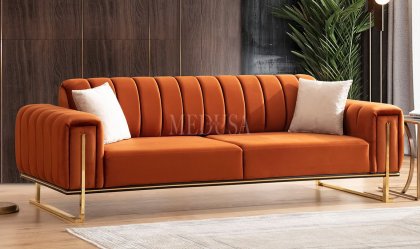 Medusa Home - Loris Yarmalı Üçlü Koltuk