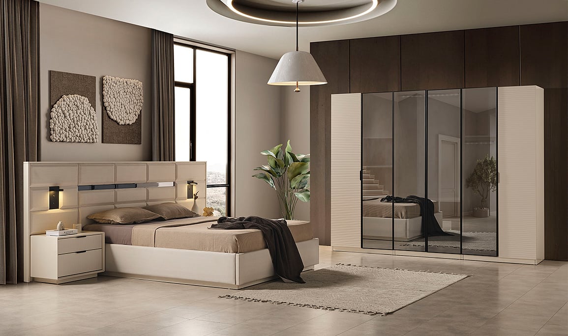 Medusa Home Mobilya - Lotus 6 Kapaklı Yatak Odası