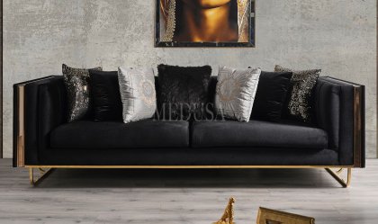 Medusa Home - Lounge Gold Dörtlü Koltuk