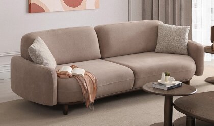 Medusa Home - Lucca Dark Taupe Üçlü Koltuk