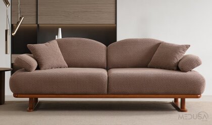 Medusa Home - Lumen Kahve Üçlü Koltuk