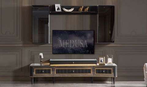 Medusa Home - Luxury Antrasit Tv Ünitesi