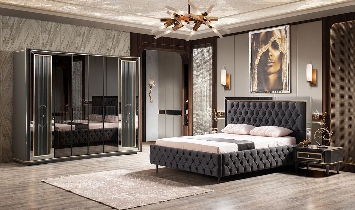 Luxury Antrasit Yatak Odası