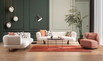 Medusa Home - Manetti Ekru Koltuk Takımı