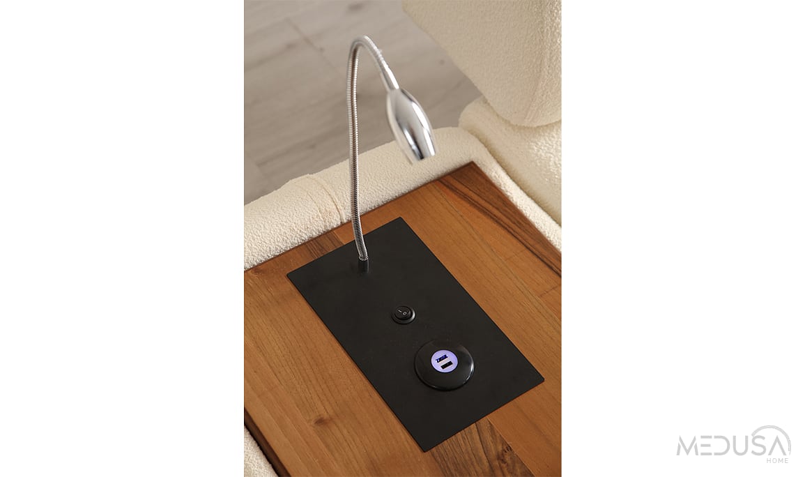 Medusa Home Mobilya - Manetti Premium USB ve Işıklı Ara Sehpa
