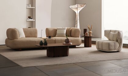 Medusa Home - Manetti Wood Dörtlü Koltuk