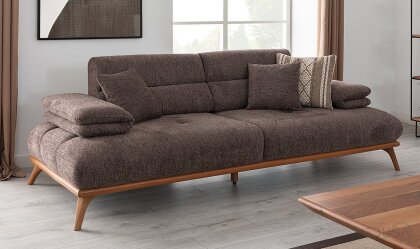 Medusa Home - Manza Kahve Üçlü Koltuk