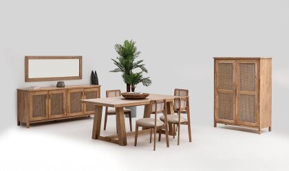 Medusa Home - Marrakech Ahşap Yemek Odası