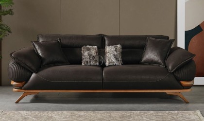 Medusa Home - Maserati Siyah Üçlü Koltuk