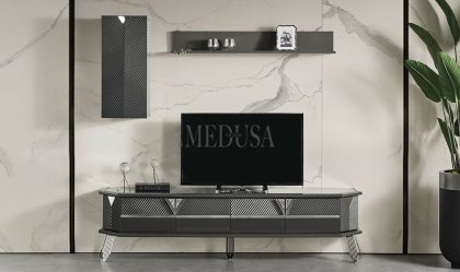 Medusa Home - Max Antrasit-Silver Tv Ünitesi