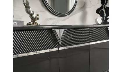 Medusa Home Mobilya - Max Antrasit-Silver Yemek Odası
