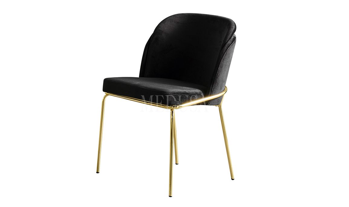 Medusa Home Mobilya - Max Beyaz-Gold Sandalye 01