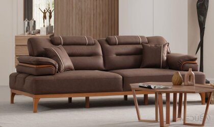 Medusa Home - Maybach Kahve Üçlü Koltuk