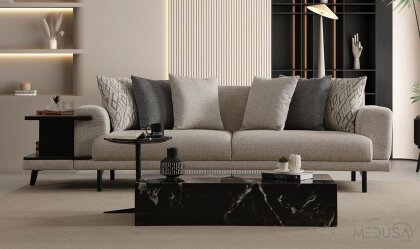 Medusa Home - Meva Sehpalı Üçlü Koltuk