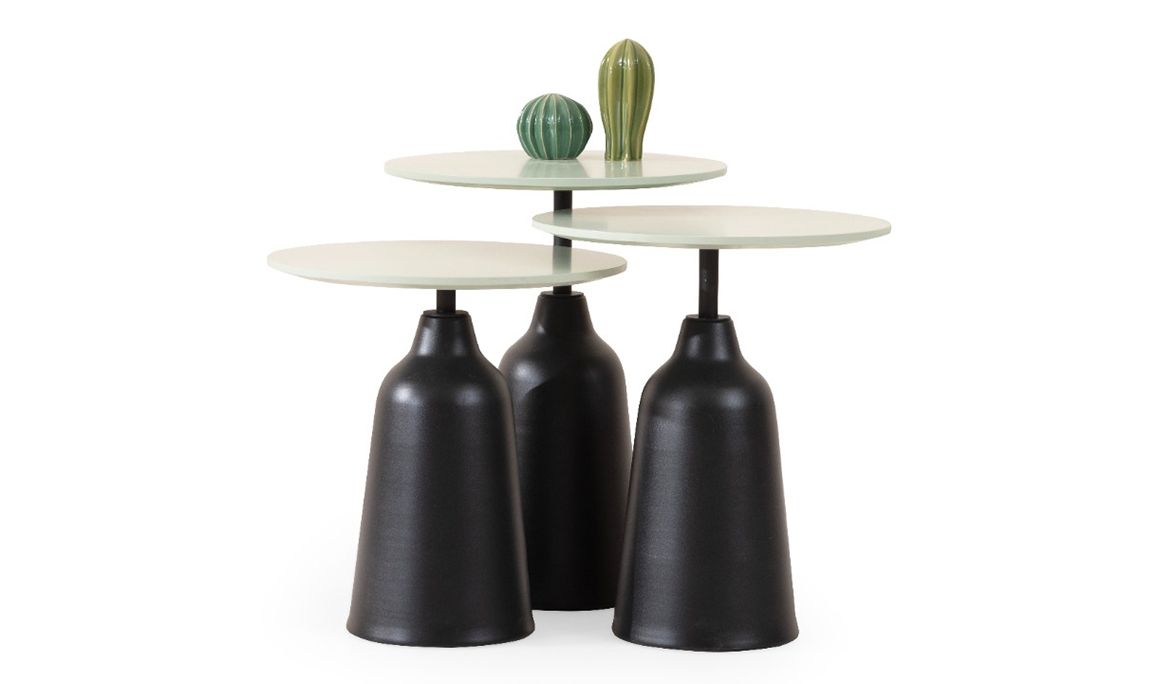 Medusa Home Mobilya - Minty Black Zigon Sehpa