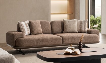 Medusa Home - Mirae Kahve Üçlü Koltuk