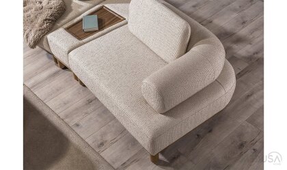 Medusa Home Mobilya - Modena Ara Sehpalı Üçlü Koltuk