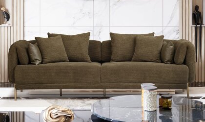 Medusa Home - Moss Yeşil Üçlü Koltuk